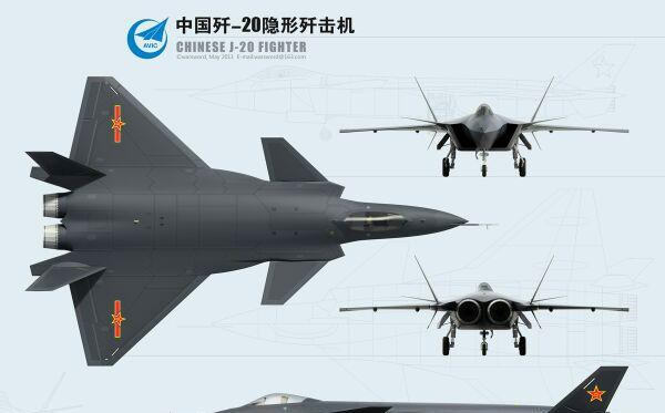 [牛]五代机歼20涂八一军徽标志,己列装.