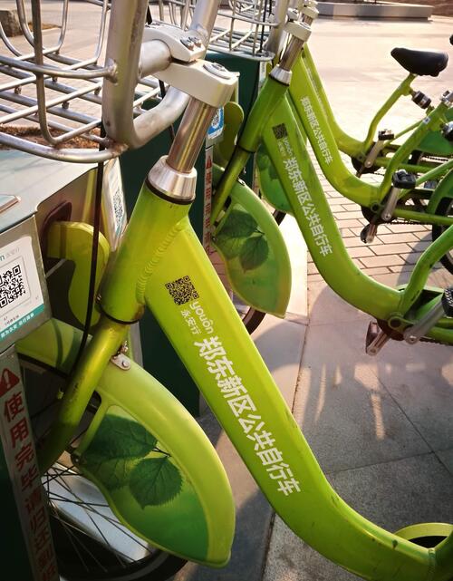 第一次看到永安行有桩自行车,不过怎么也感觉