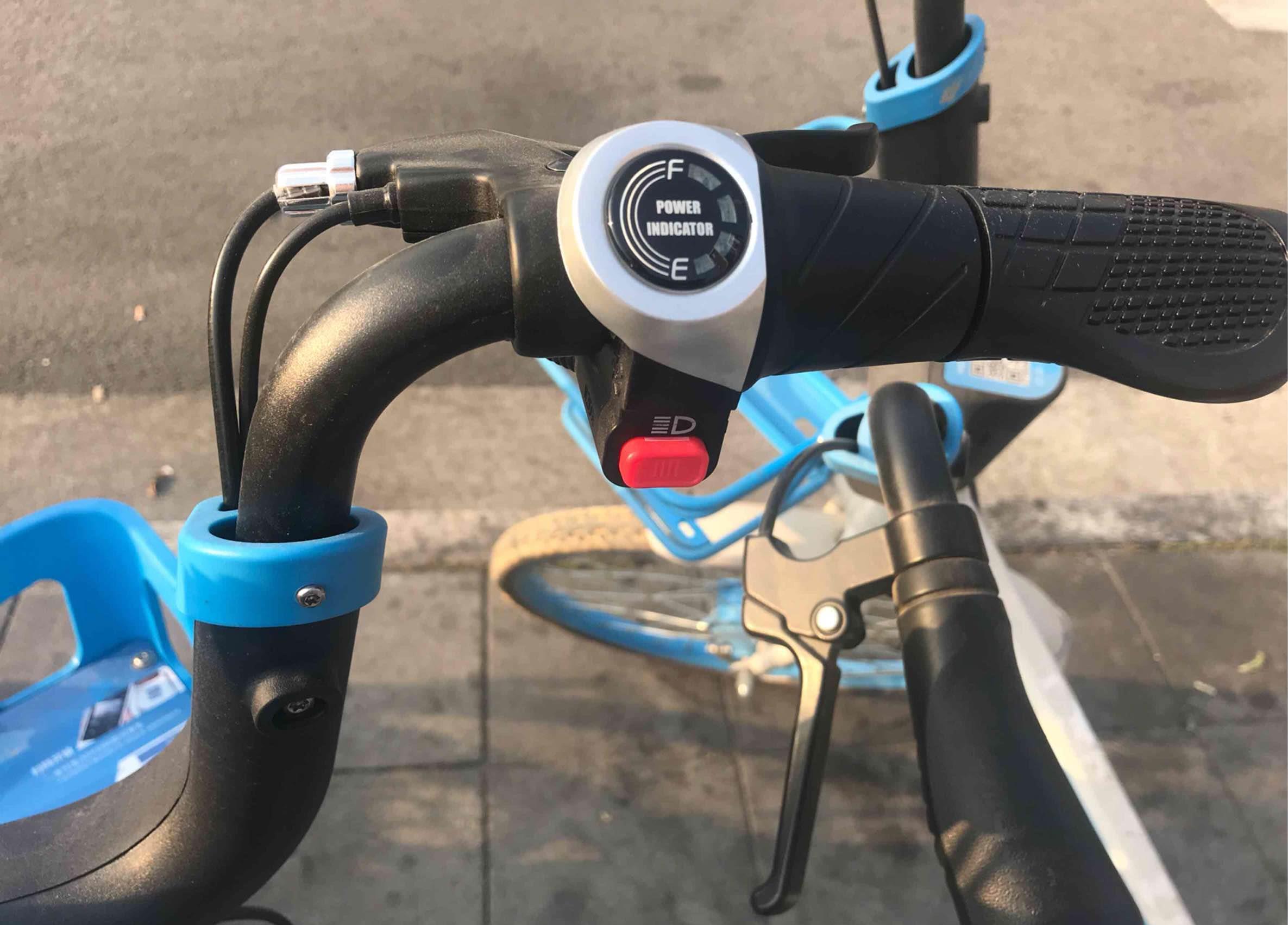 哈罗新一代电动单车今天在广东江门上线,基本上哈罗和ofo在当地市占率