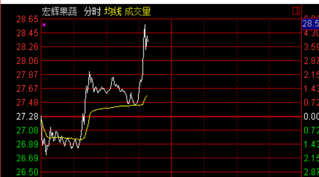 农业龙头 宏辉果蔬(SH603336) 开始爆发拉升,