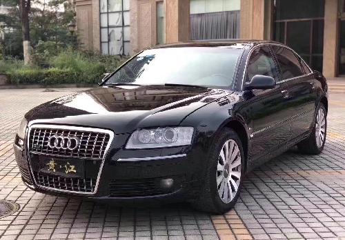 德版纯2010款奥迪a8 w12 6.0 黑色米内四电动座椅通风加热 太阳能天