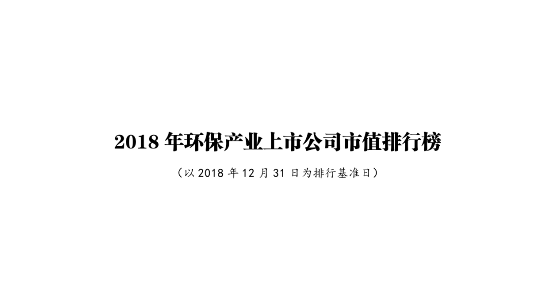 中国环保上市公司2018年度报告发布!股价整体
