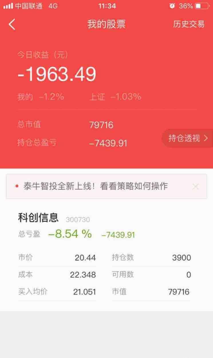 有没有抄我底,TM垃圾股哟,啥时候回本