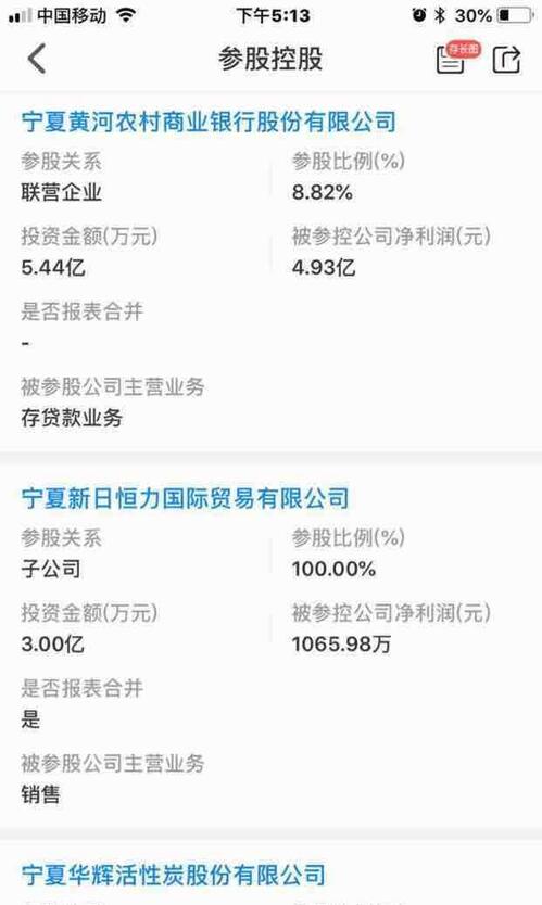 新日恒力是宁夏黄河银行的第二大股东，持有黄河银行8.66%股份，单持有这黄河银行