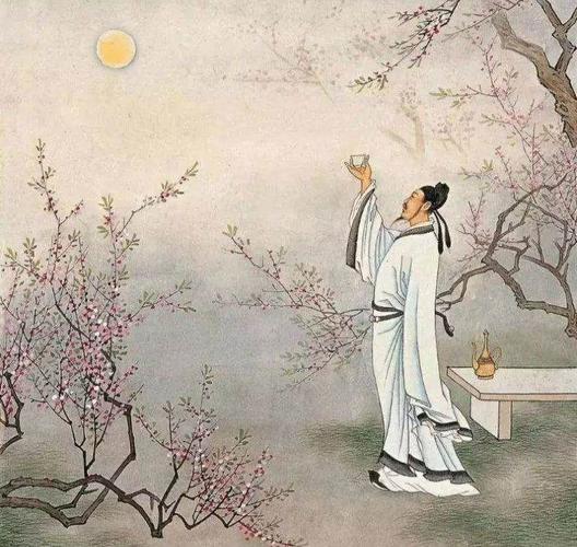 月下独酌四首其一李白花间一壶酒独酌无相亲举杯邀明月对影成三人