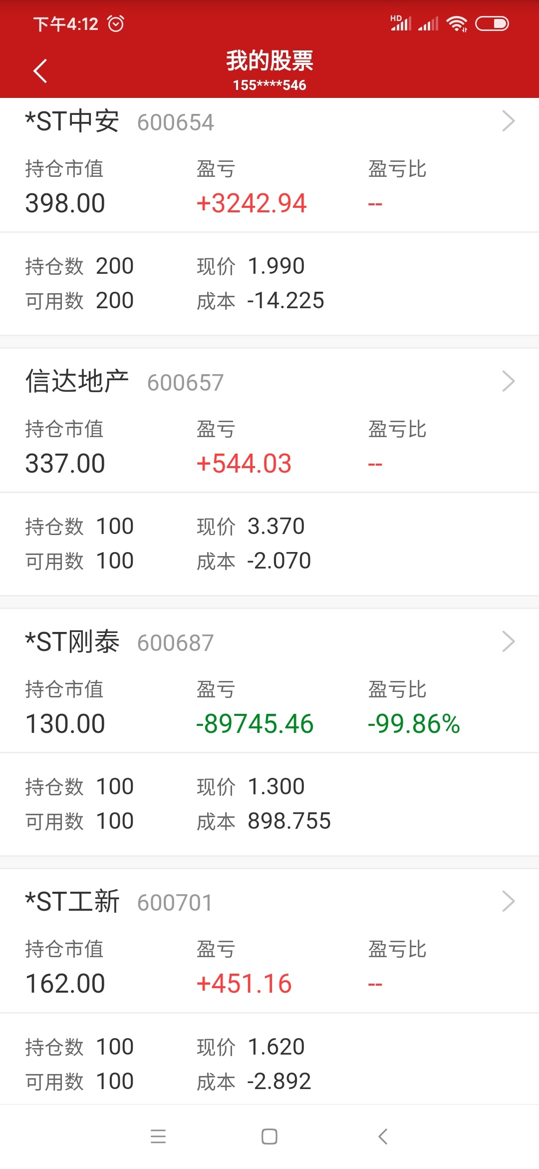 我就100股的仓位,不到1000元,永不清仓