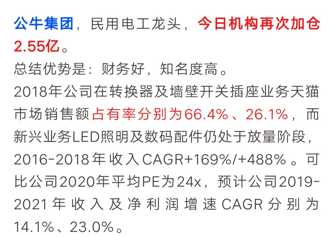 $公牛集团(sh603195)$明天一字涨停!