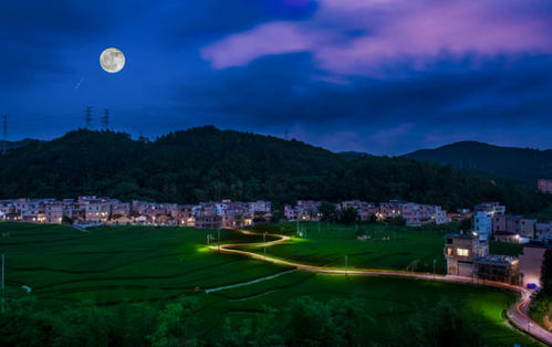 5月的初夏之夜,月色朦朧,繁星點點,最愛鄉村田園的蛙叫蟲鳴,偶爾微風