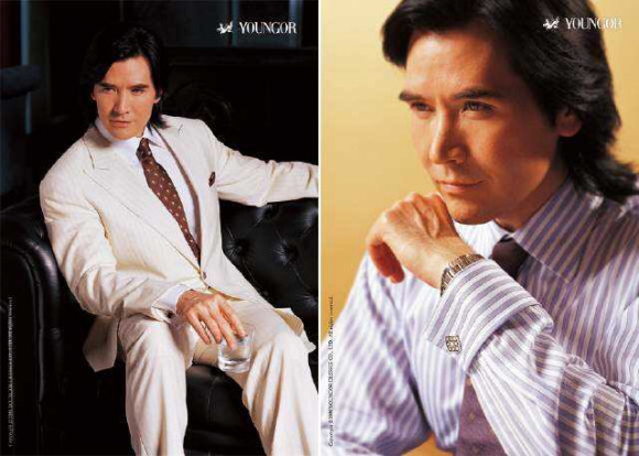 费翔代言雅戈尔时的照片