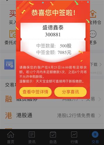 中签了,赶紧卖掉你!