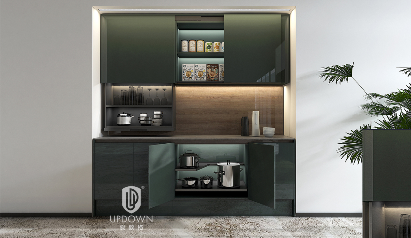 玻璃门橱柜烤漆玻璃门亮光橱柜门推拉式现代轻奢风格厂家定制