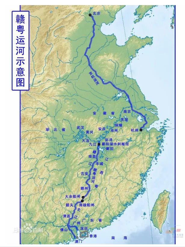 浙赣运河规划图图片
