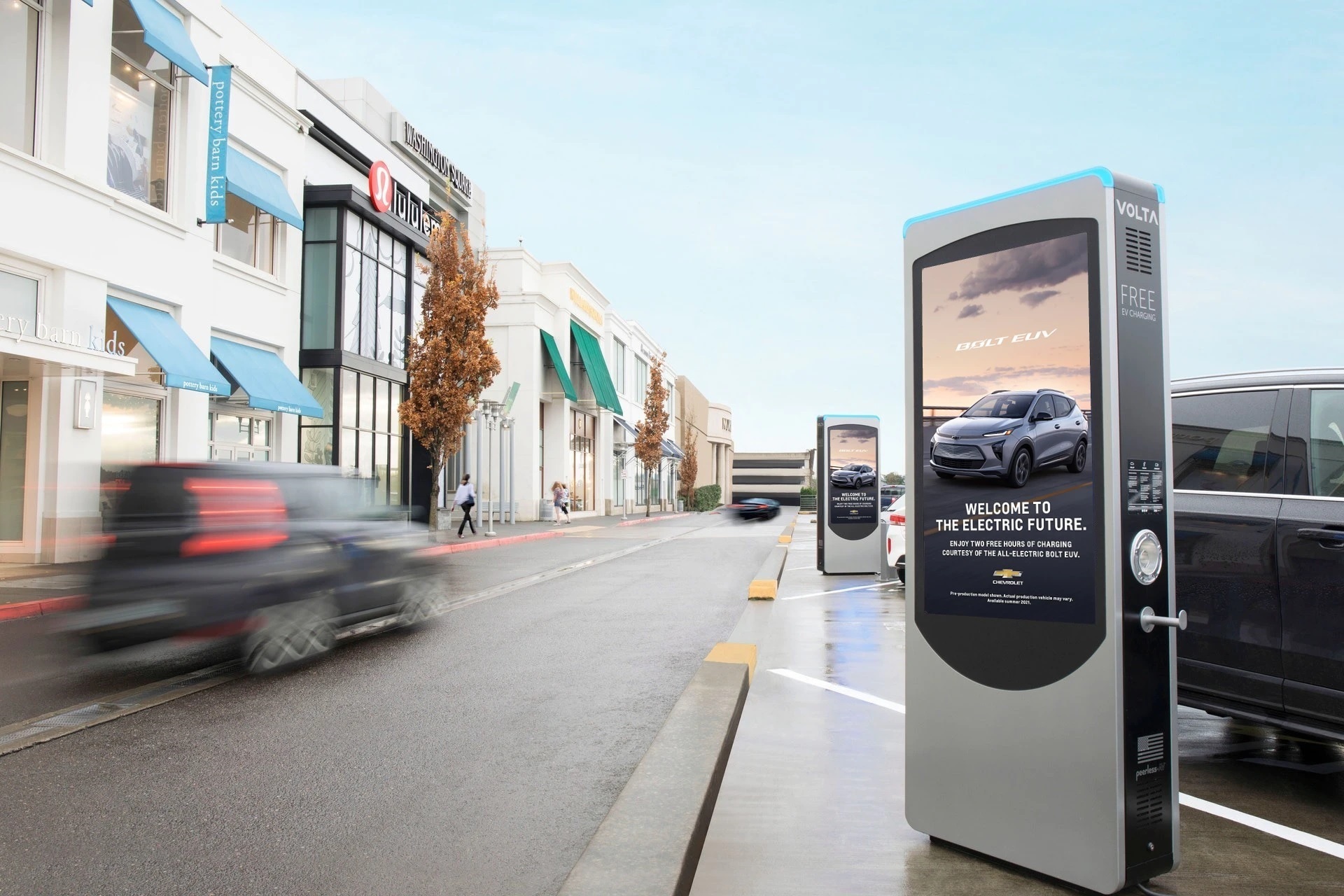 看看美国充电桩运营商用充电桩实体广告作为收入的例子