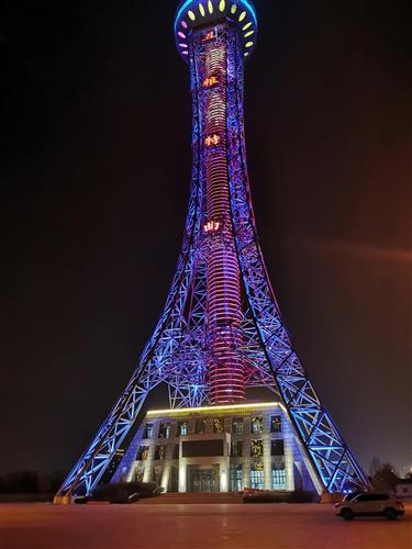 点亮兴旺塔牛年节节高河南周口市广播电视信号发射塔灯光秀品牌管理部