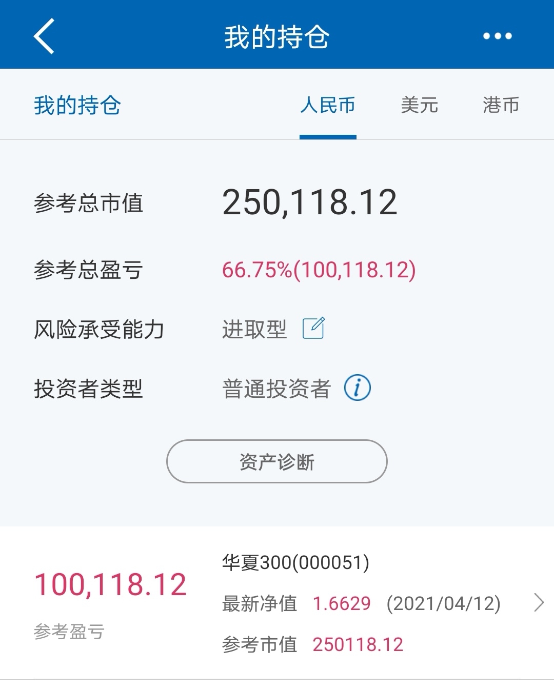 基金动态吧 正文  华夏300持仓: (1)2021.2.10(除夕前一天),净值1.