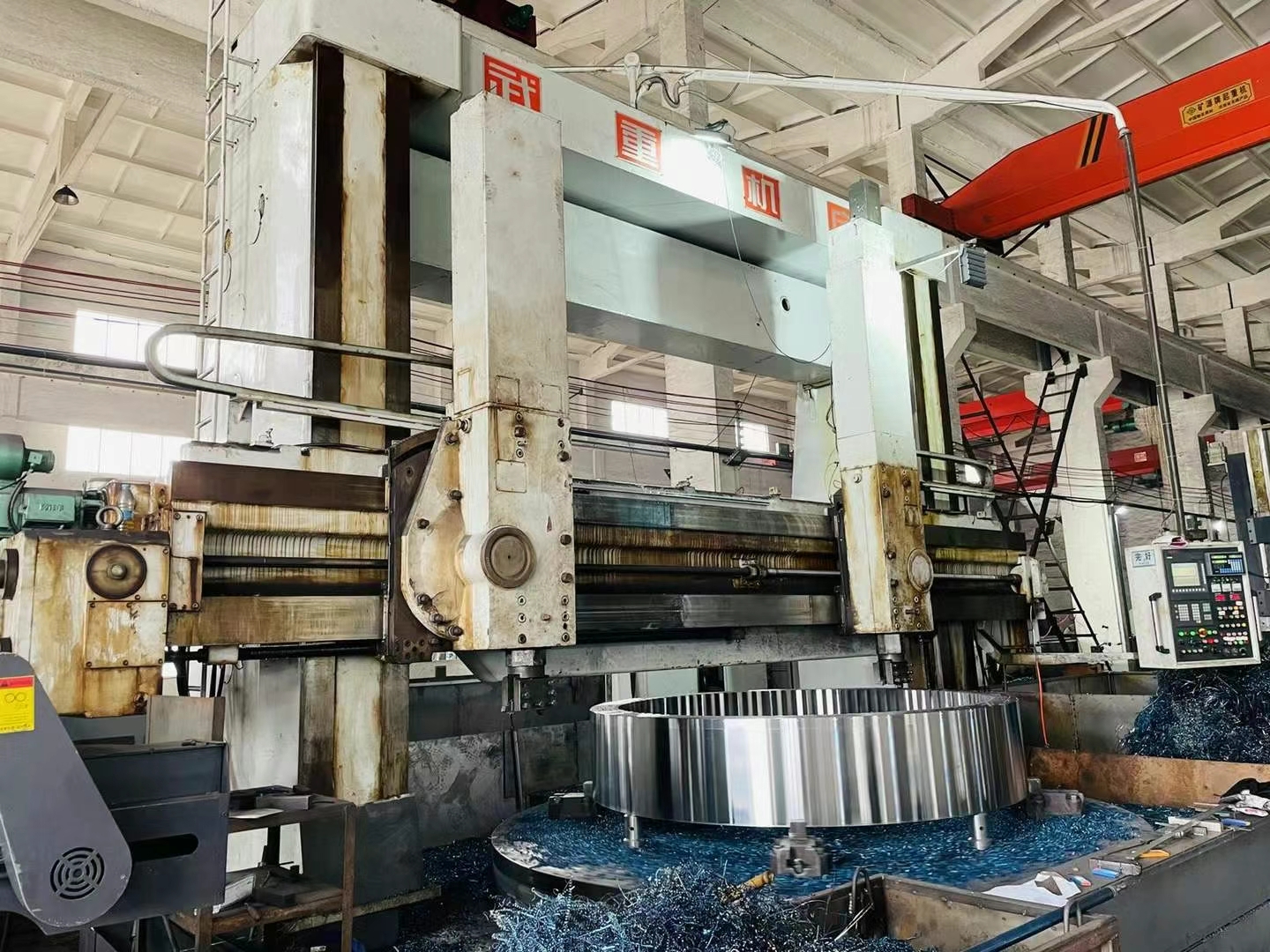 武重5米数控立车ck5250e2012年产加工高度3150加工直径5米