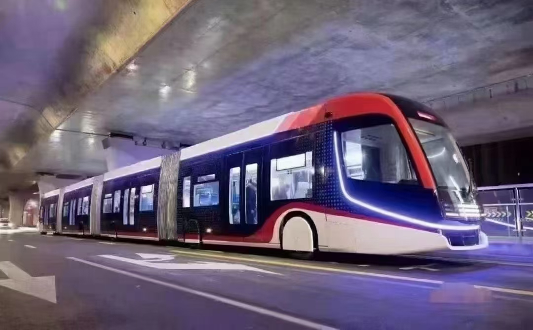 盐城市区 srt 一号线,开通试运srt 兼有轨道交通与地面道路交通的双重