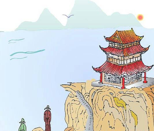 欲穷千里目,更上一层楼.