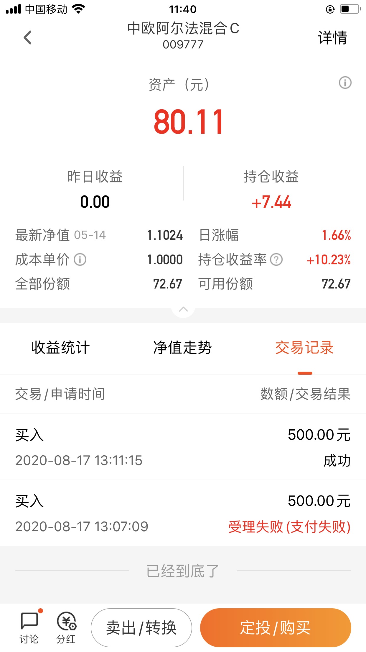 哪位大神求解_中欧阿尔法混合c(of009777)股吧_东方财富网股吧