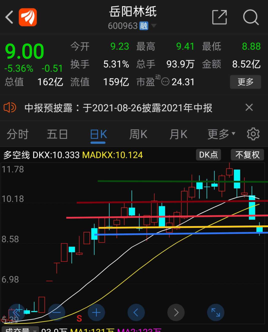 岳阳林纸2021目标价图片