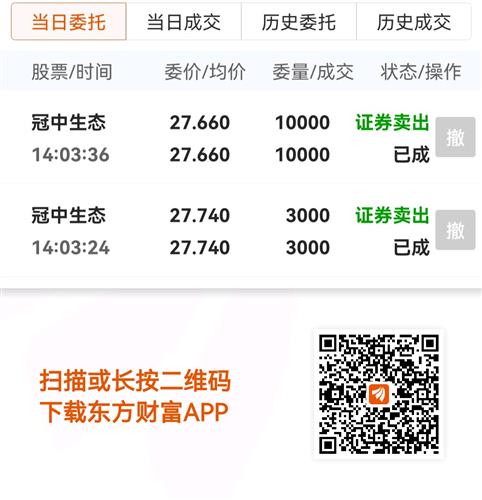 还好卖的早_冠中生态(300948)股吧_东方财富网股吧