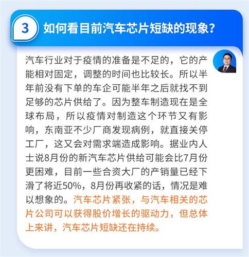 如何看汽车芯片短缺现象