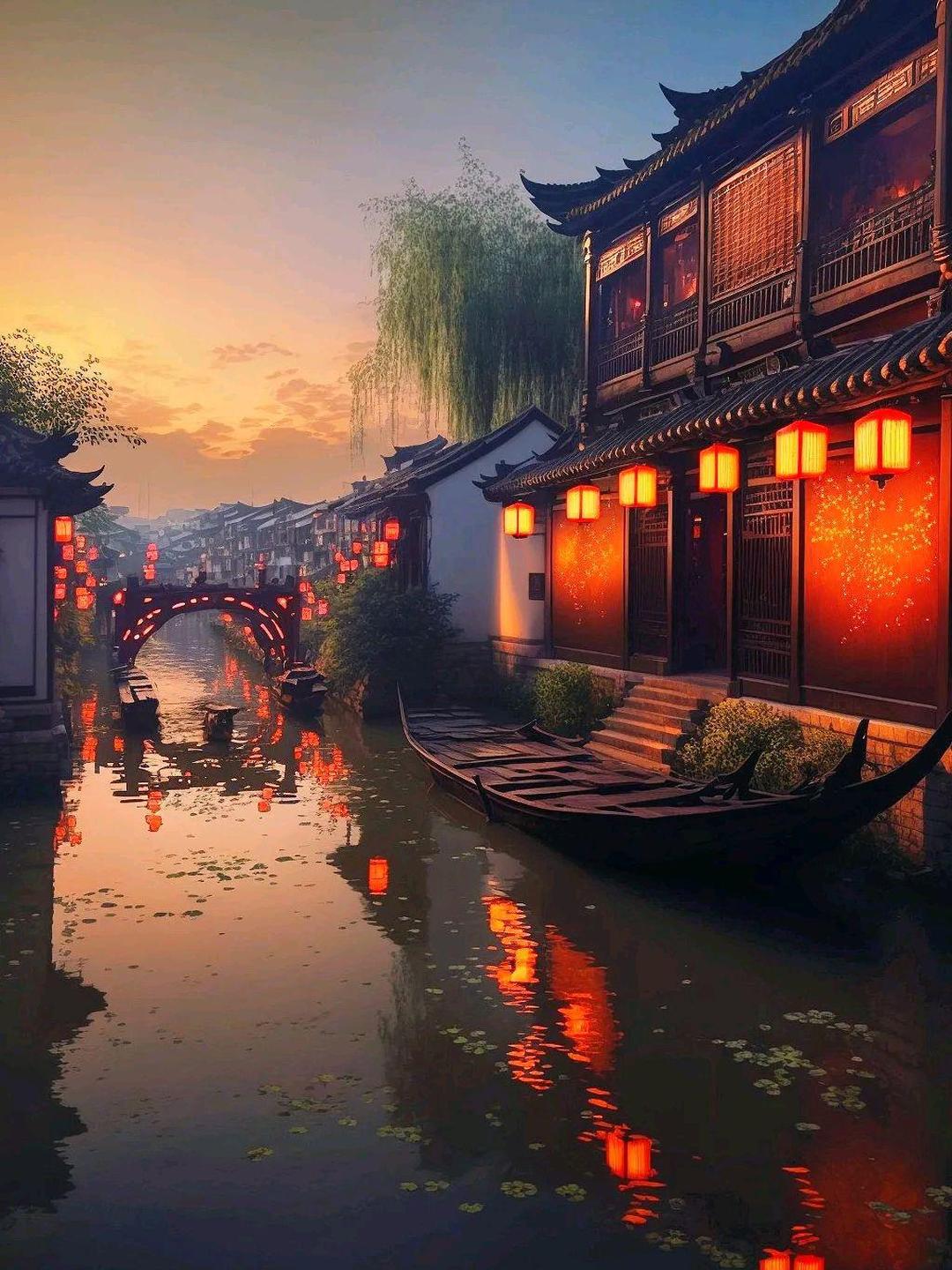 除夕风景图图片