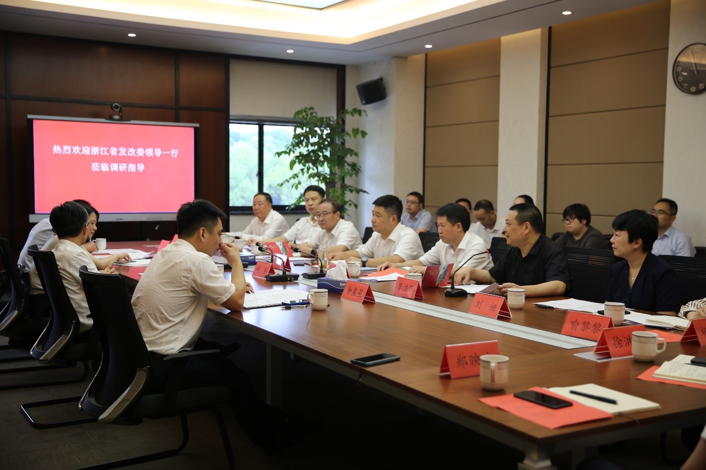 浙江省发改委副书记副主任胡奎一行莅临众泰汽车调研指导