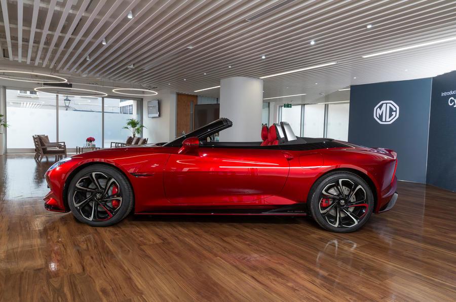 名爵纯电敞篷跑车mg cyberster首发亮相,售价55000英镑起_财富号_东方