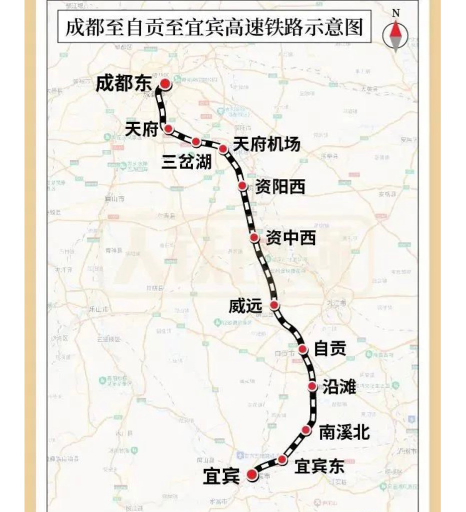 宜宾高铁已通车线路图图片