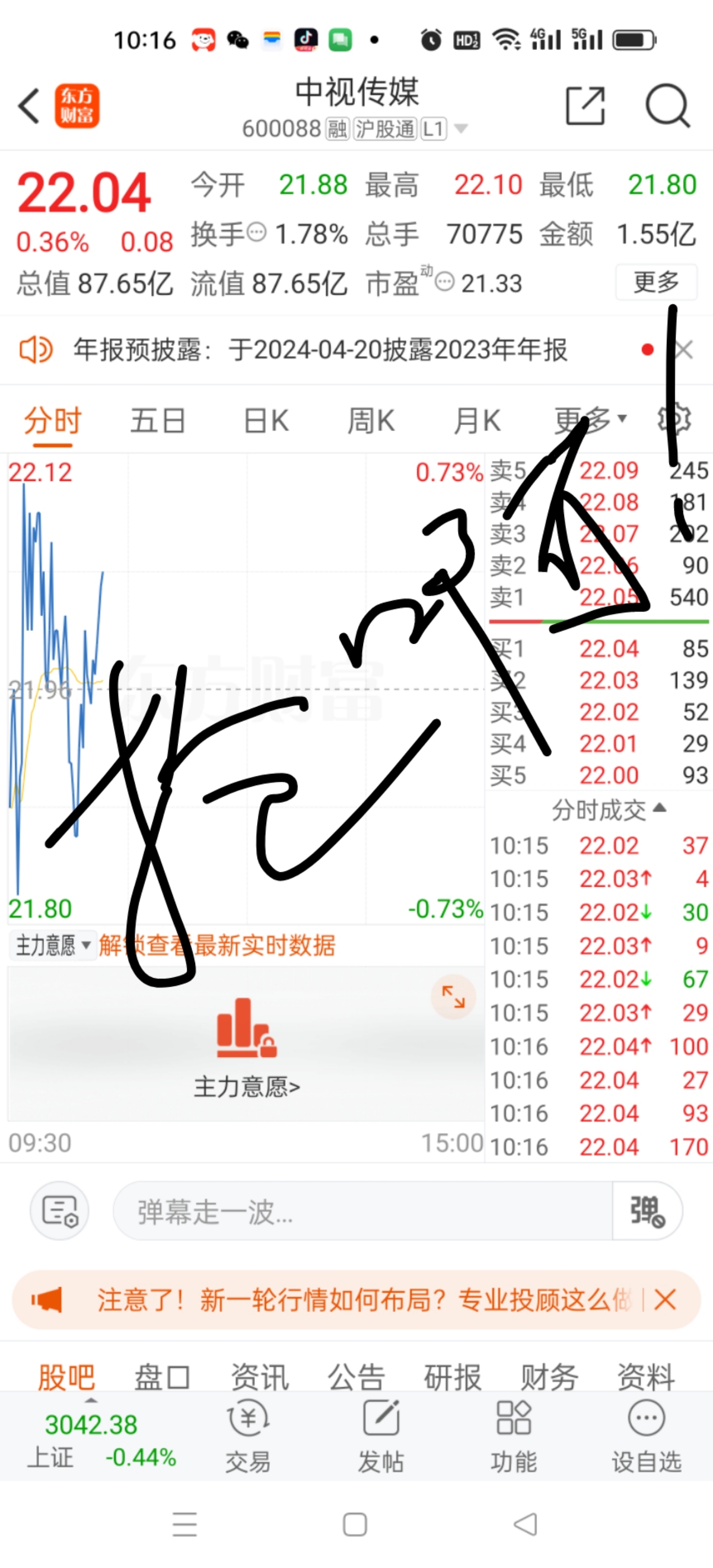 黑马600088强烈再荐买到就是挣到所有人