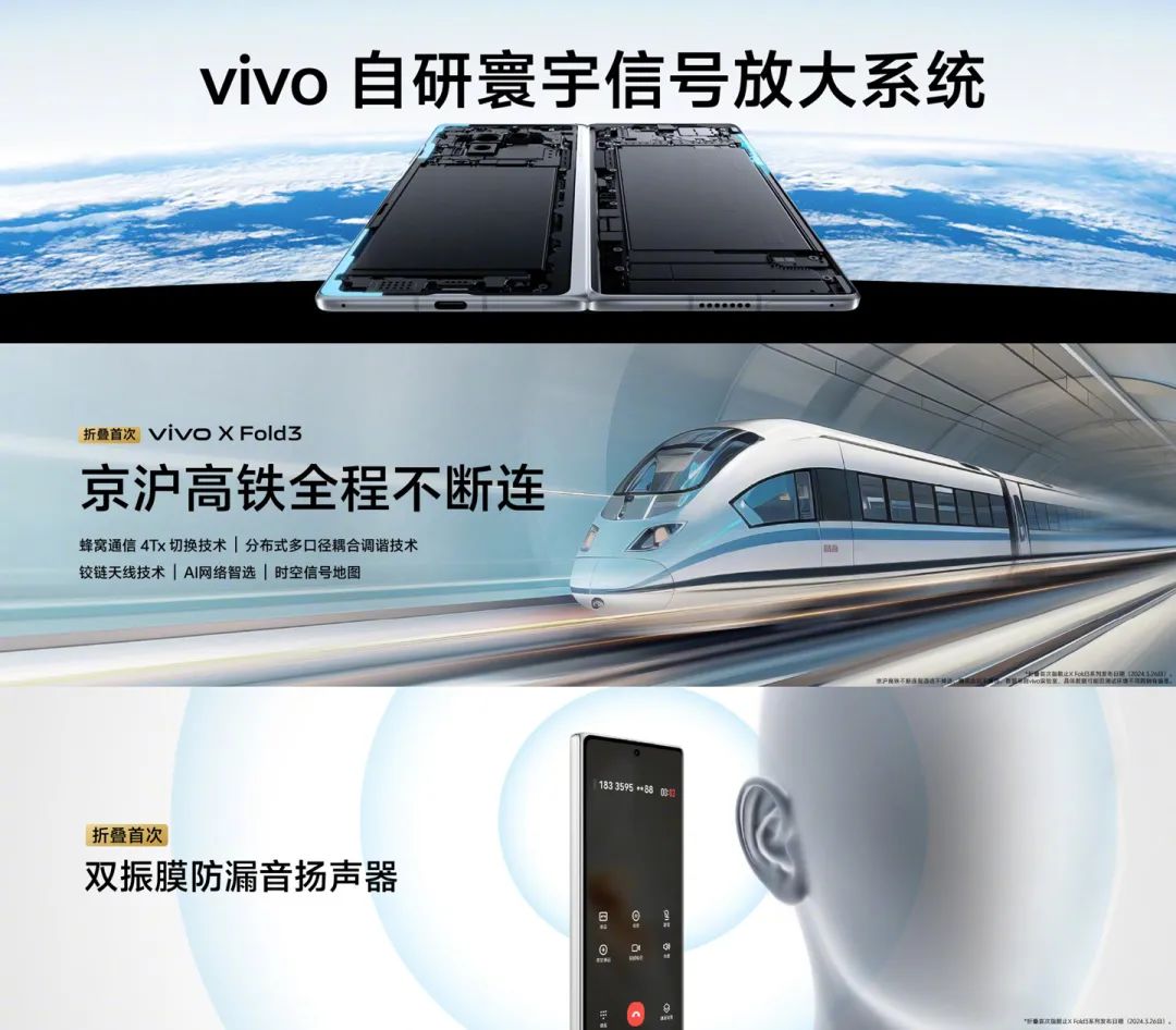 vivo x fold3系列折叠机发布:e7/q9 发光材料旗舰双屏,6999 元起_财富