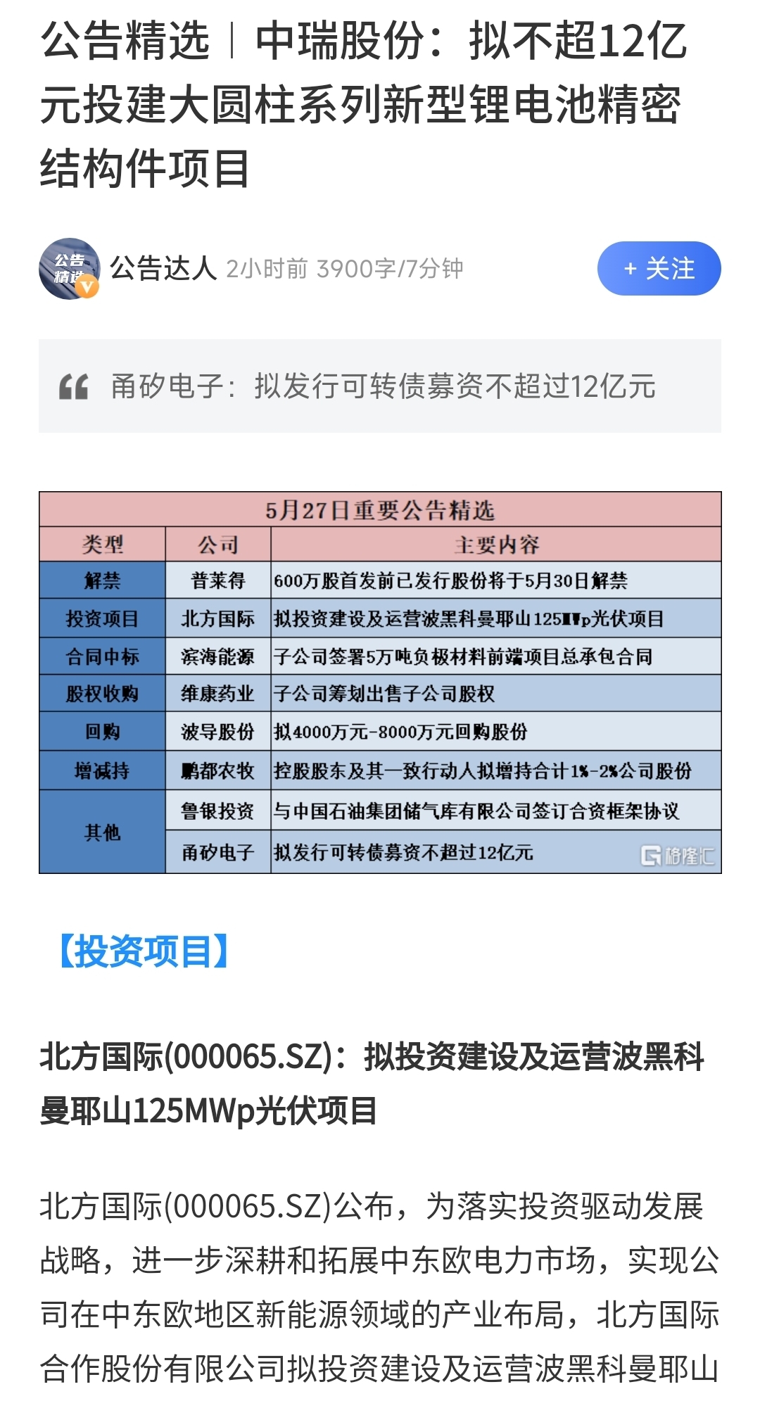 卧龙解读,今日股票公告
