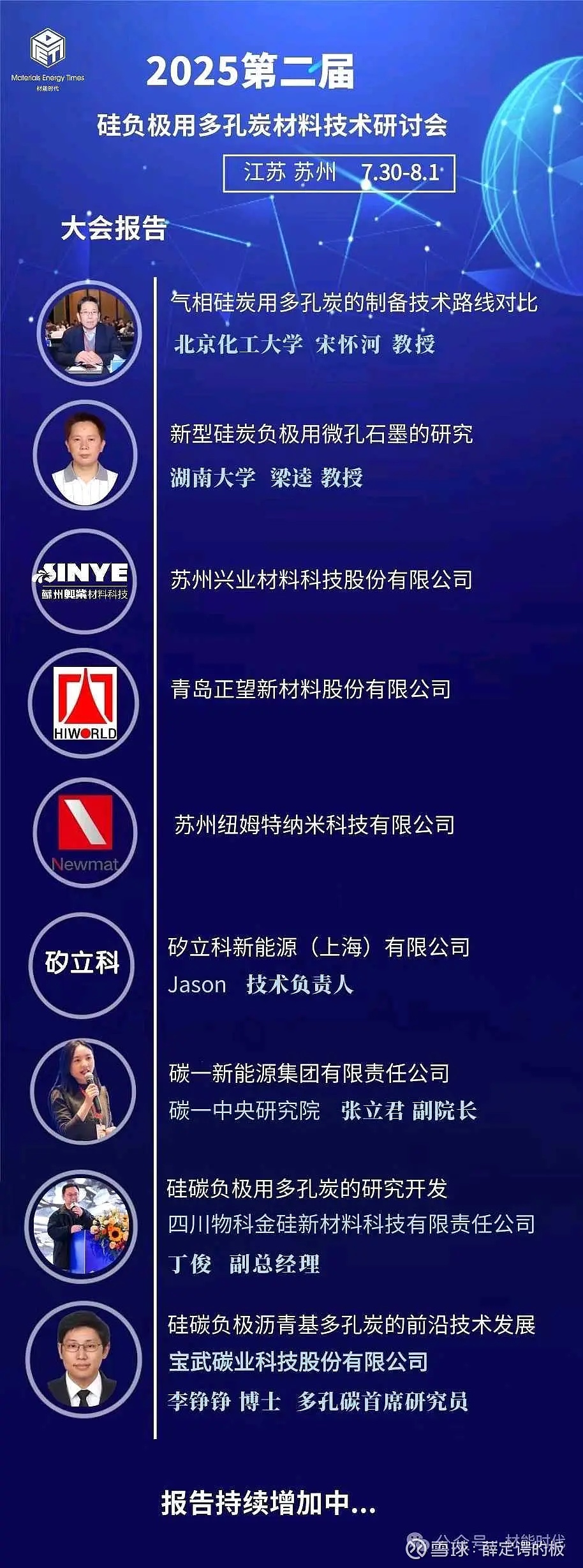 来兴业股份是25年7月第二届硅负极研讨会的主办方！本次大会拟邀了国内外硅碳负极，_财富号_东方财富网
