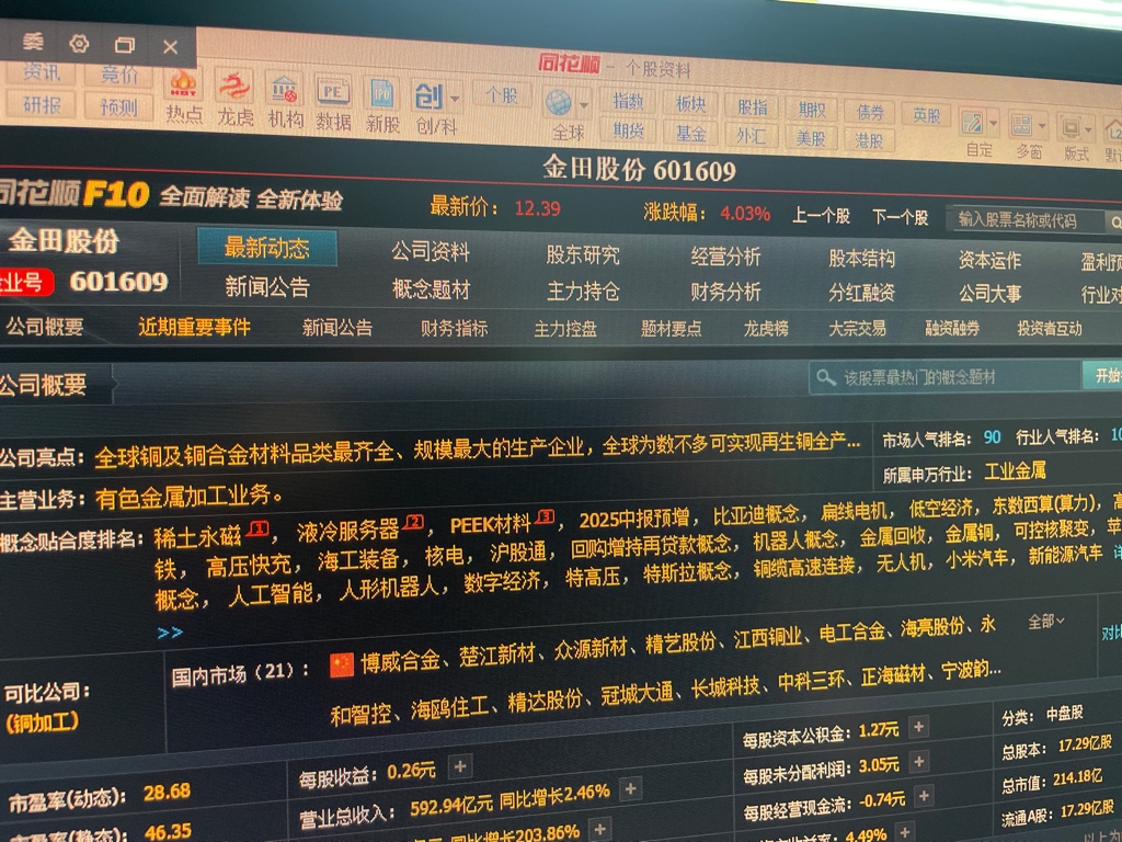 观察了四天，终于进一百名了_金田股份(601609)股吧_东方财富网股吧