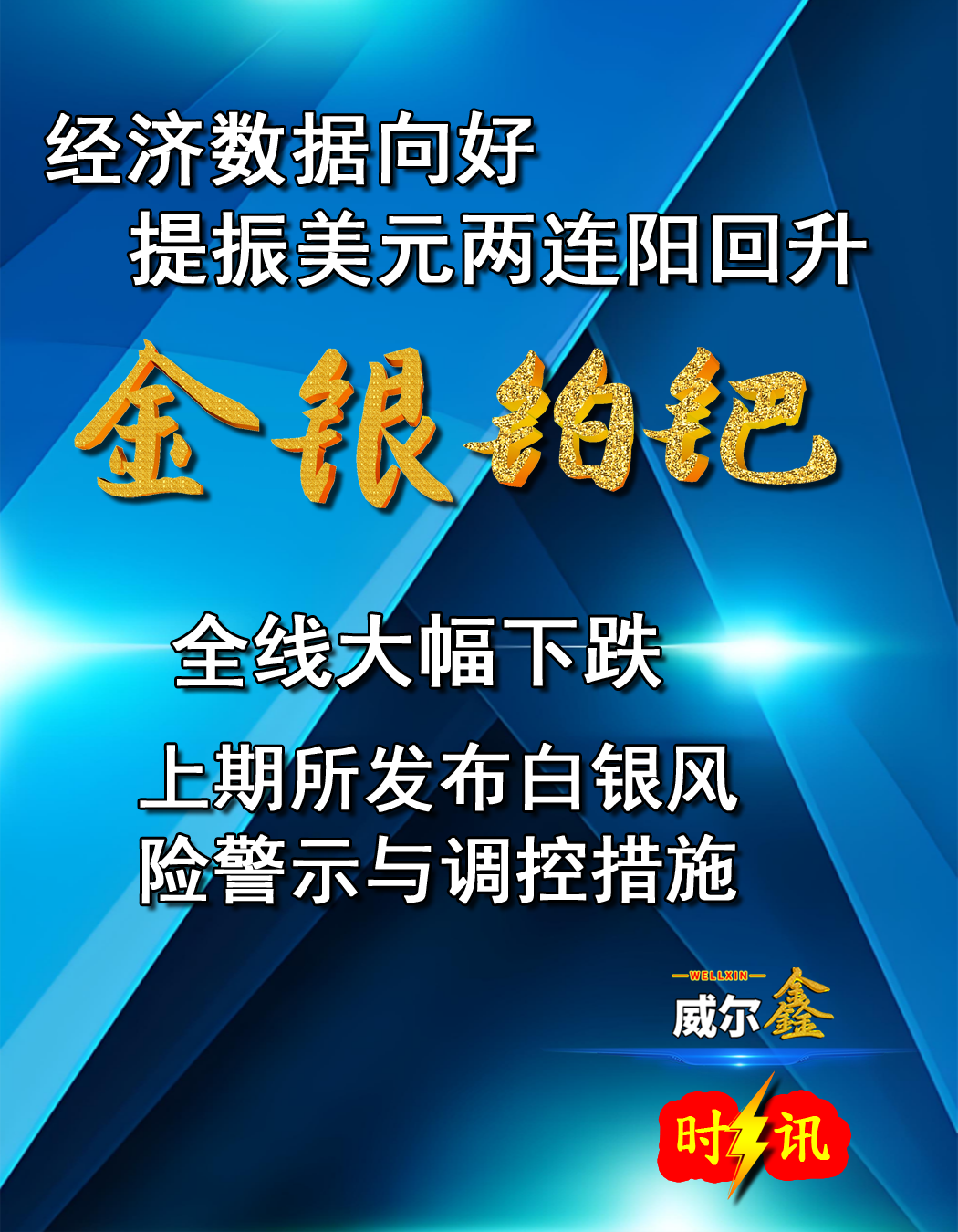 威尔鑫视讯：经济数据向好提振美元两连阳回升金银钯铂全线大幅下跌上期所发布白银风险_财富号_东方财富网