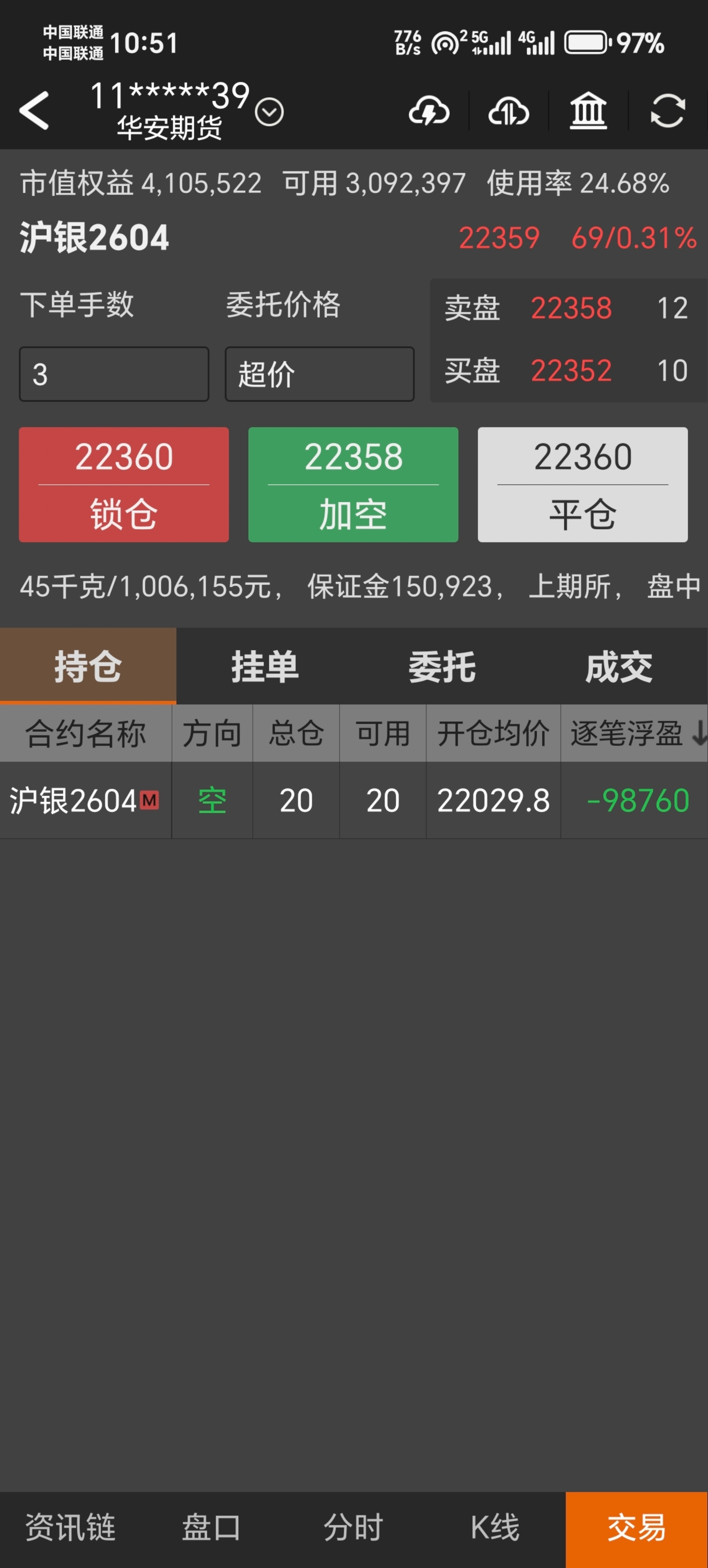 人生难得几回博,何况是这种大场面,早上入金了,止损32000,打掉止损还能剩15_沪银(fshfeagm)股吧_东方财富网股吧