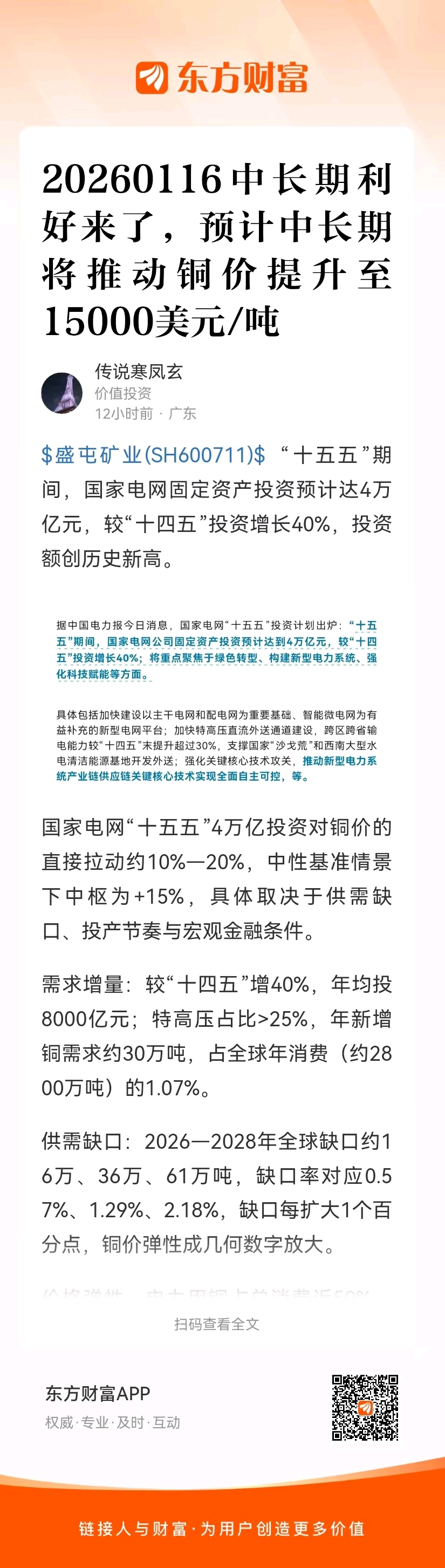 20260116铜周K线没有问题，短期有调整，中长线无忧。_财富号_东方财富网