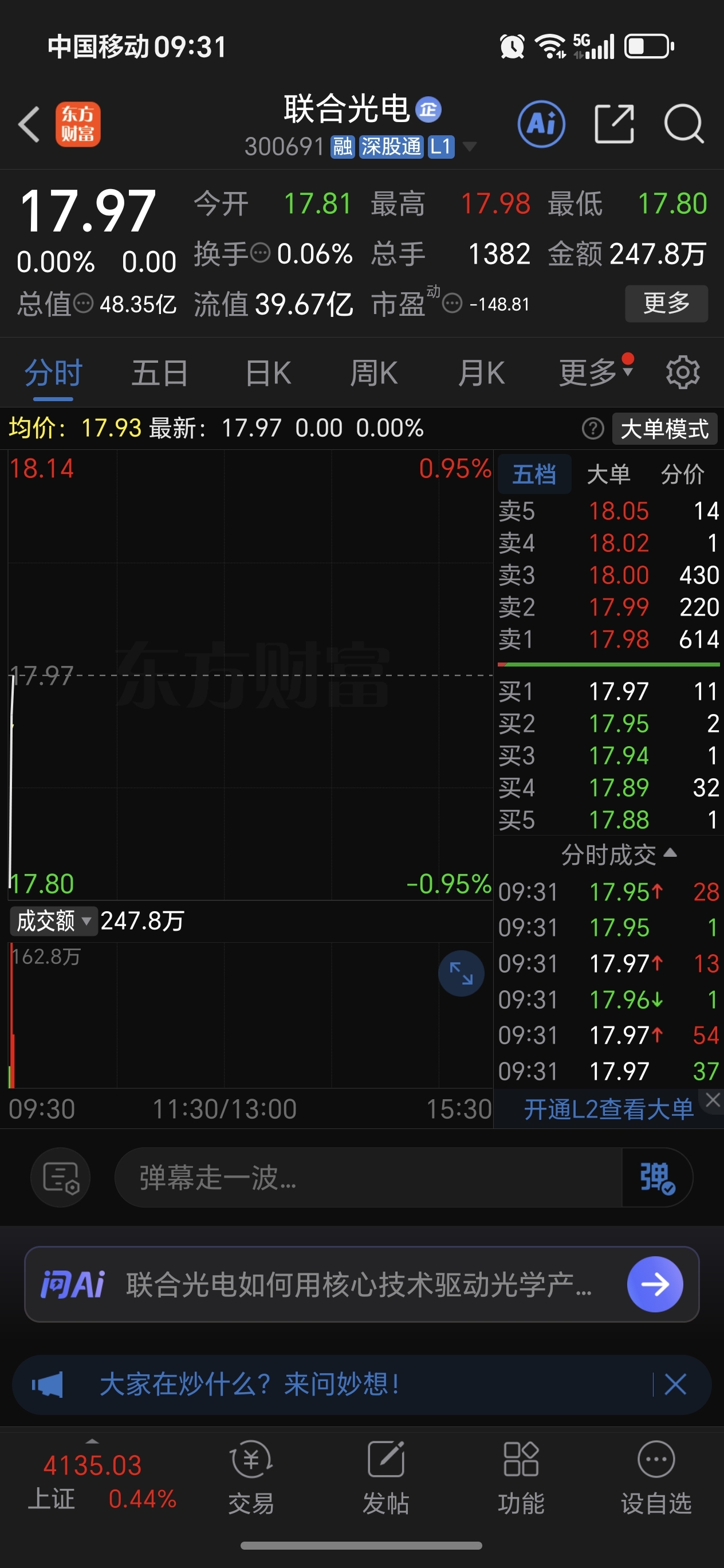 您瞅瞅这压单，难搞_联合光电(300691)股吧_东方财富网股吧