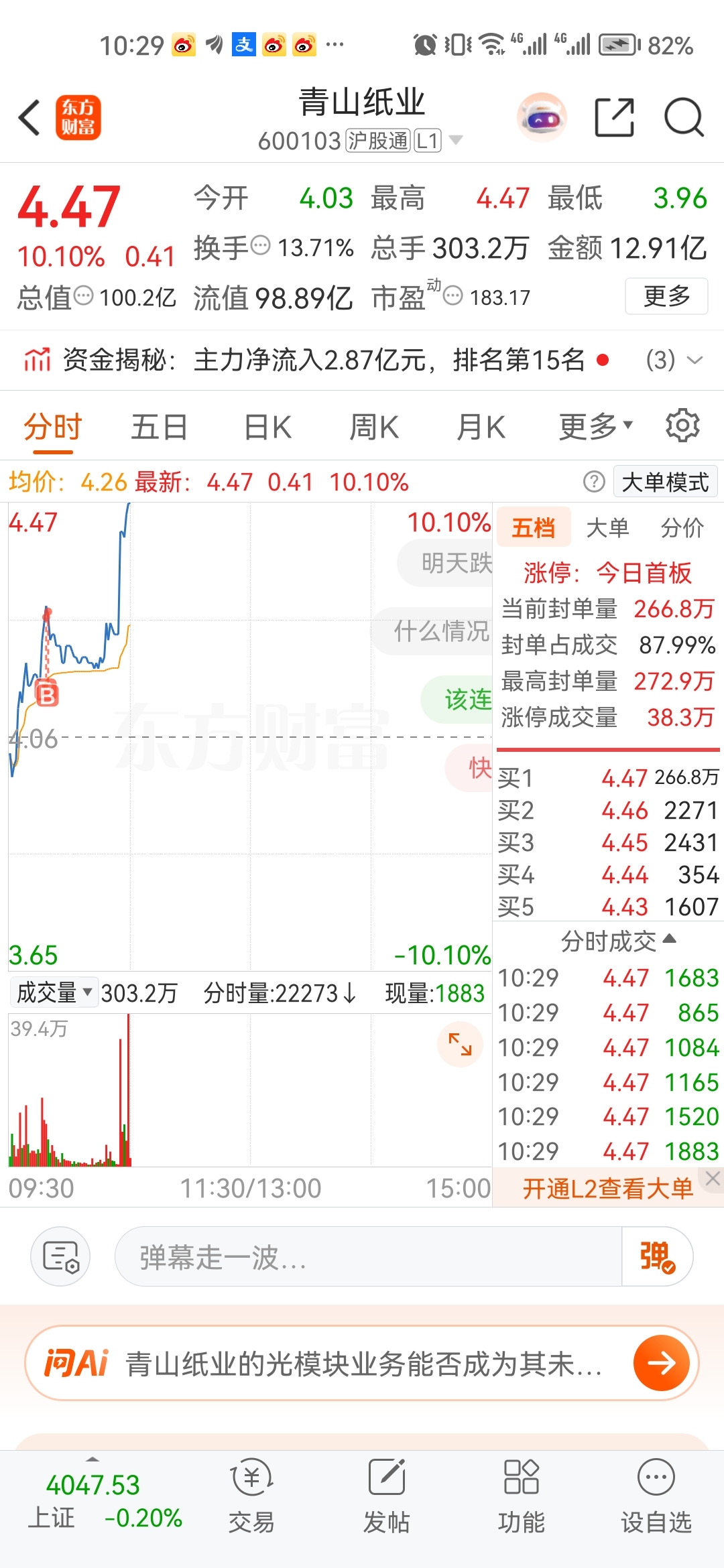 这才是甩游资几条街的第六感。_青山纸业(600103)股吧_东方财富网股吧