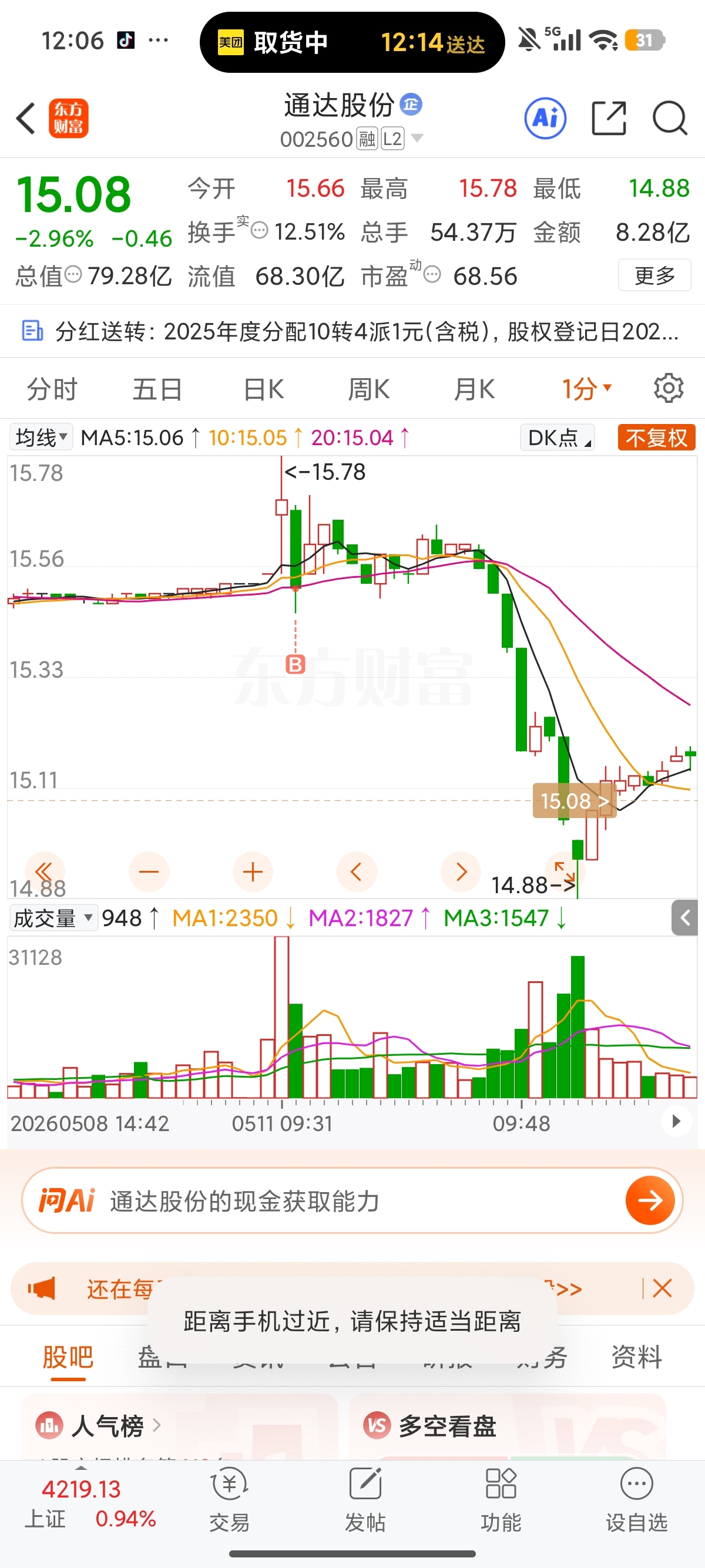 早上以为抄了底，谁知道一下亏三个点_通达股份(002560)股吧_东方财富网股吧