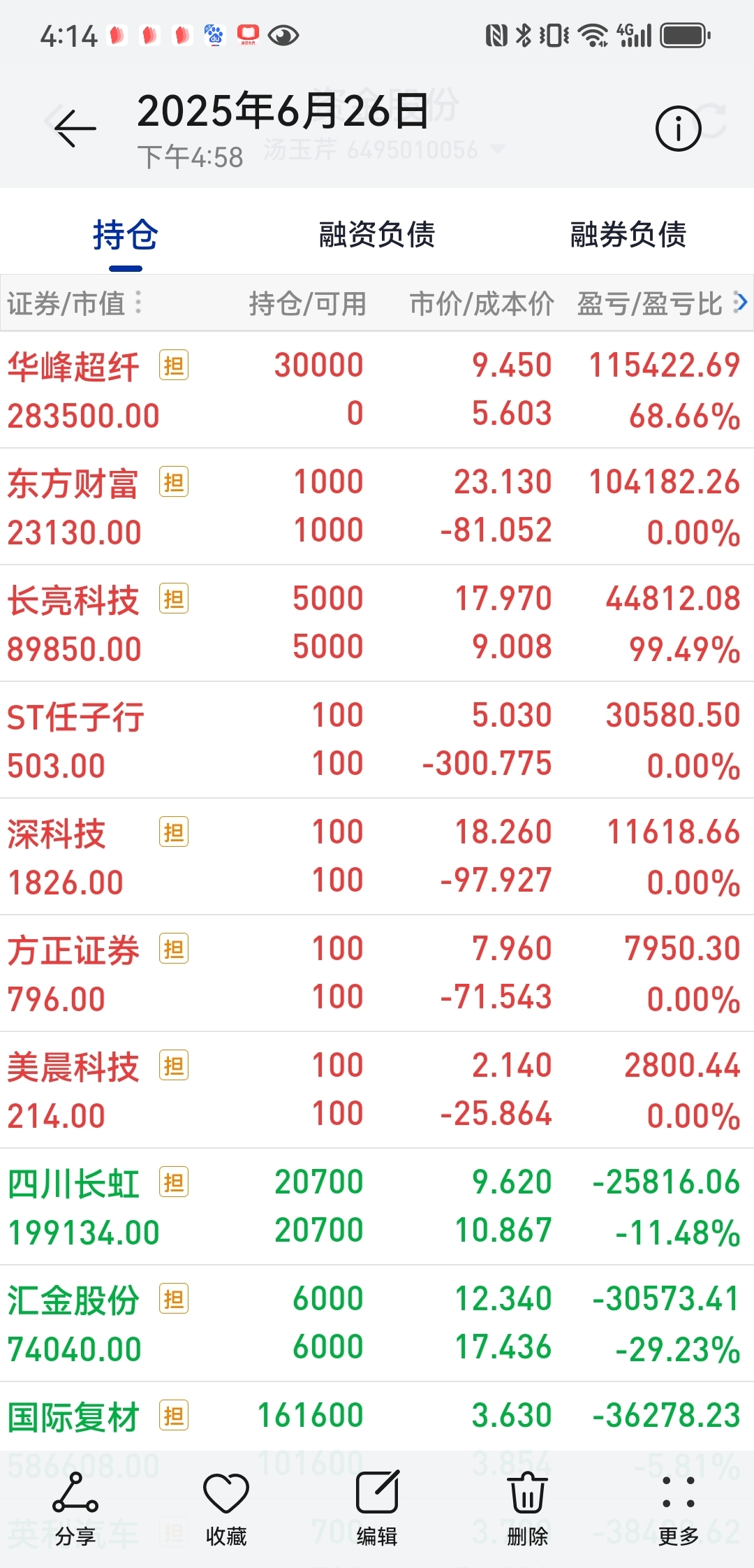无意翻出一张去年的截图,华峰超纤和国际复材你们说应该卖出哪一只?_华峰超纤(300180)股吧_东方财富网股吧