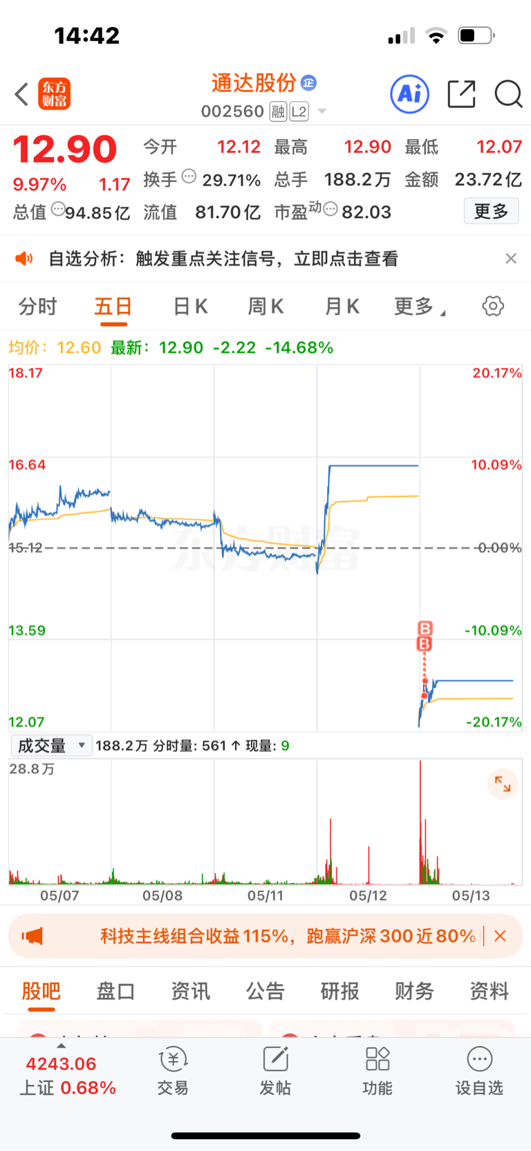 谁能告诉我，为啥显示这样的……_通达股份(002560)股吧_东方财富网股吧