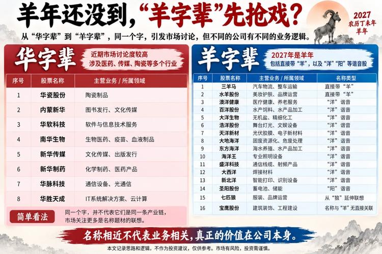 羊年还没到，“羊字辈”先抢戏？16只票摊开看，谁是直接带羊，谁只是谐音？