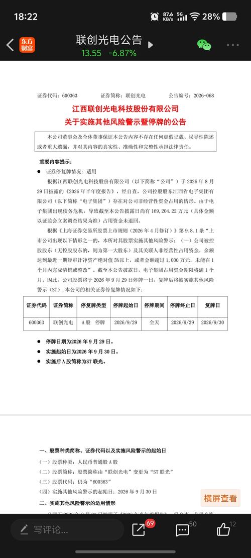 突发戴帽！联创光电变身ST联光，停牌一天之后复牌，这笔16.92亿的大坑到底如何收场！
