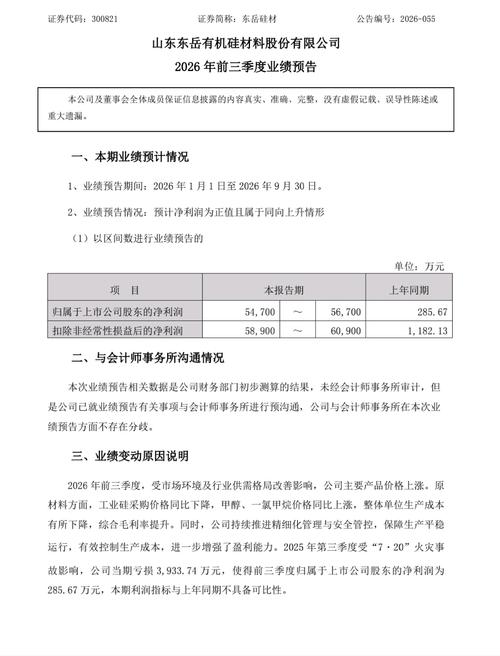 业绩预增190倍？东岳硅材三季度业绩预告怎么看？