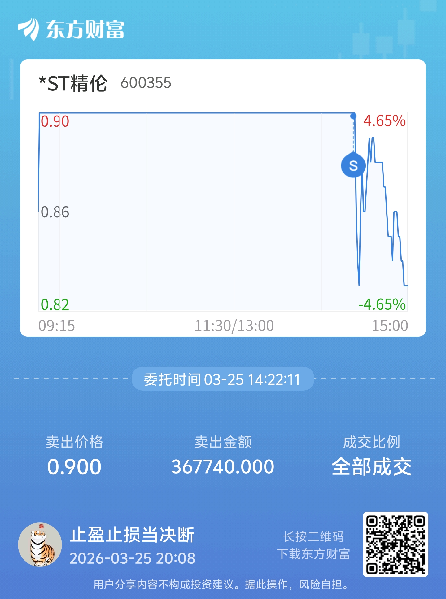 还好留了个心眼主力居然玩阴的_*ST精伦(600355)股吧_东方财富网股吧